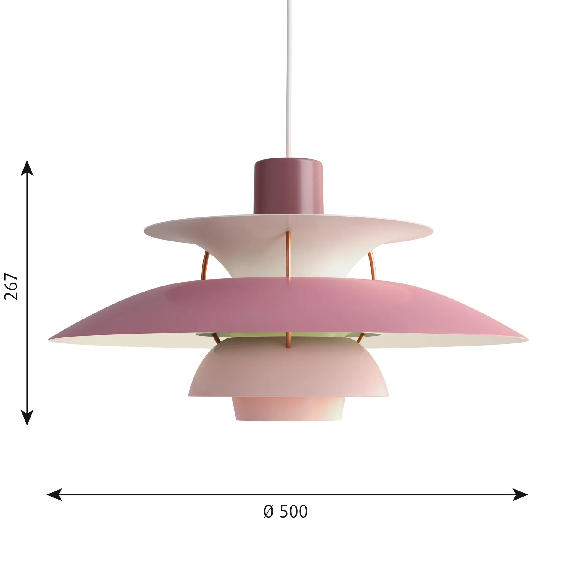 Louis Poulsen PH 5 Pendel Rosa – Visningsmodell