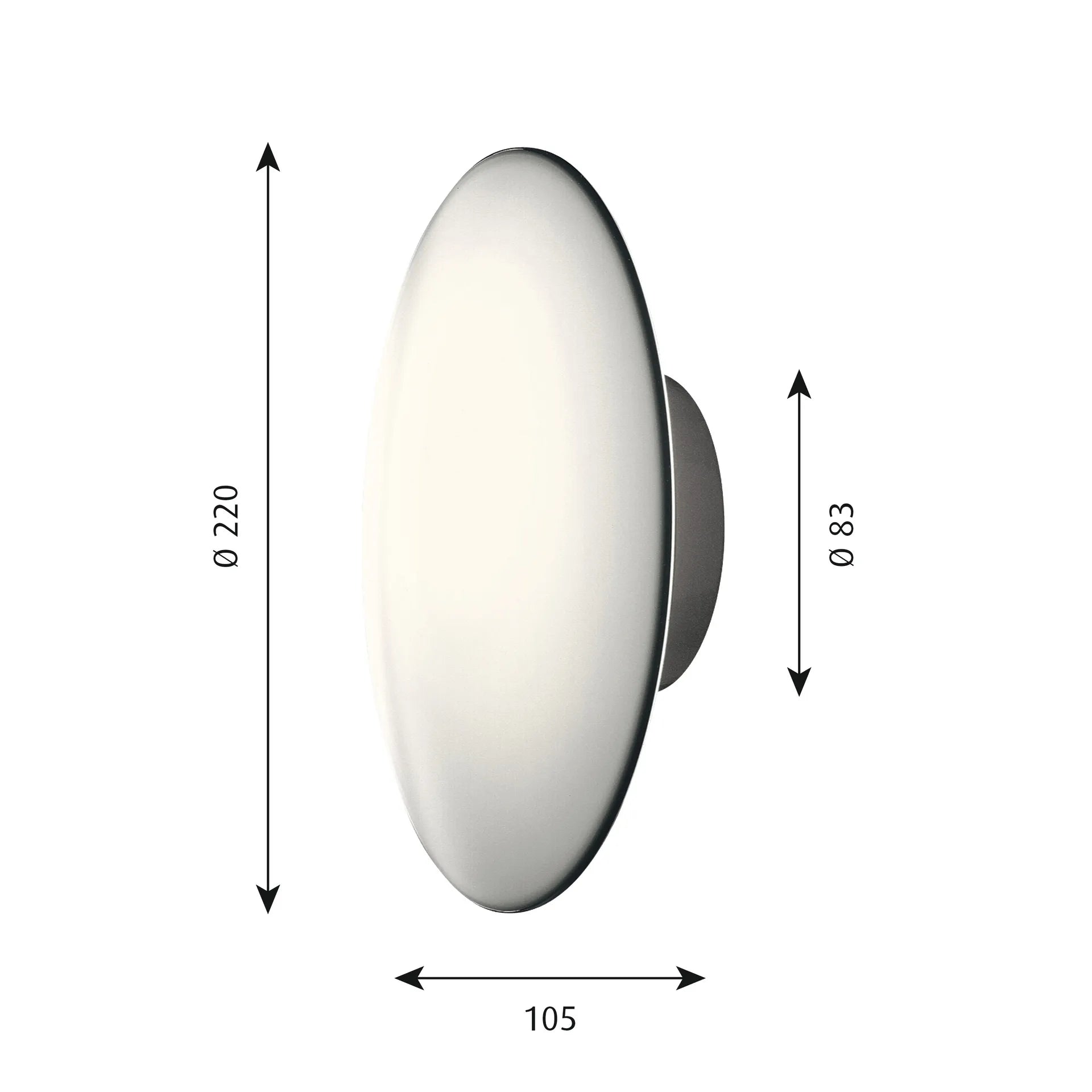Louis Poulsen AJ Eklipta Tak-/Vägglampa Ø22 cm – Visningsmodell