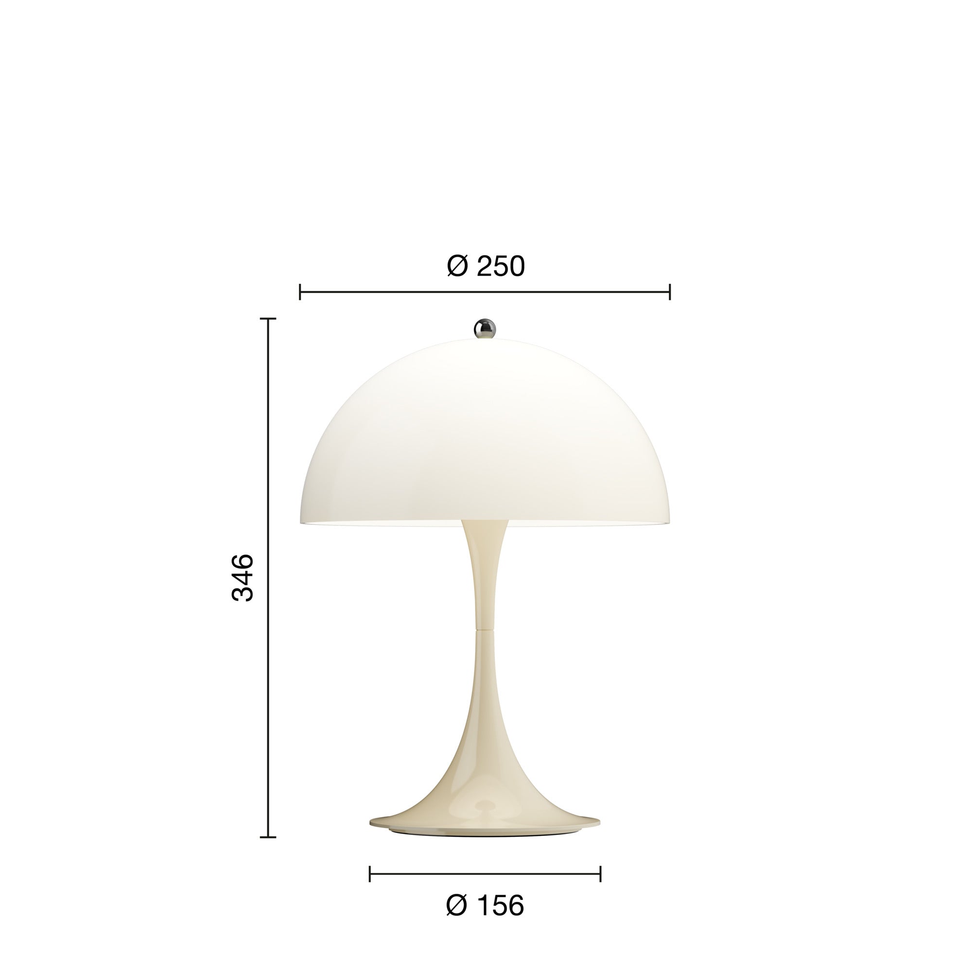 Louis Poulsen Panthella 250 Portable bordlampe - Opal Beige